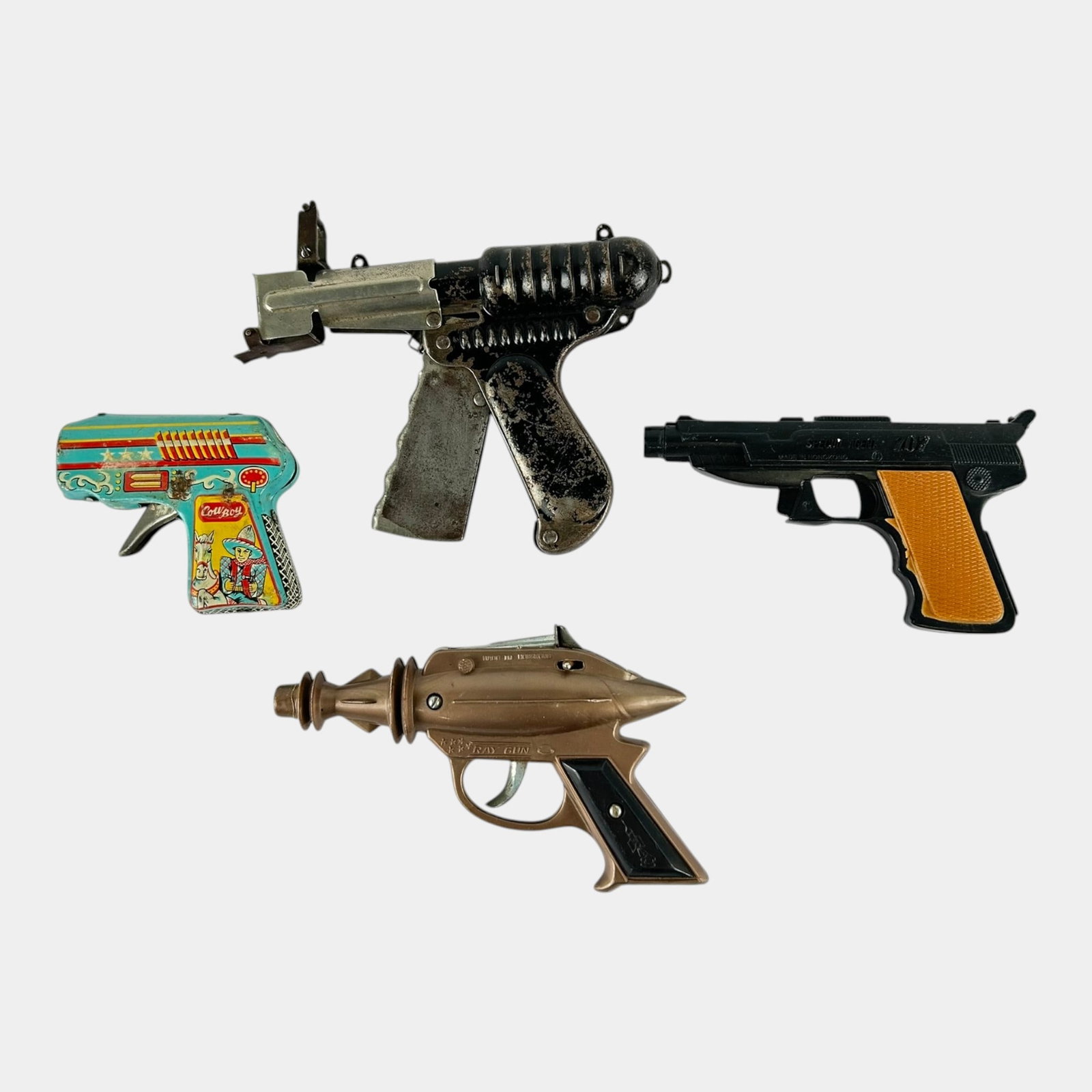 Cowboy Sparkler Gun, Zee International Ray Gun, Nu-Matic Paper Popper & Other Toy Pistols (1 of 4)