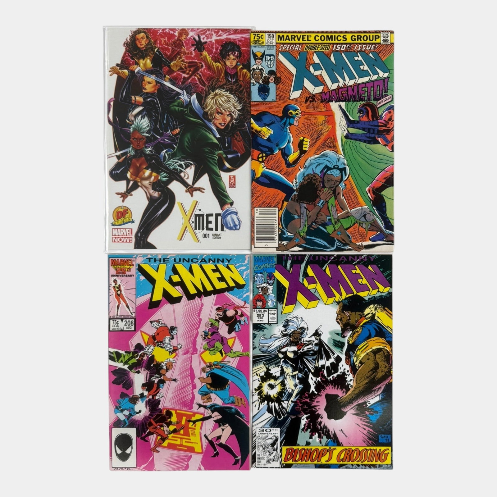 Uncanncy X-Men #150, 208, 283 & X-Men #1 Dynamic Force High Grade Comic Book Issues Marvel (1 of 3)