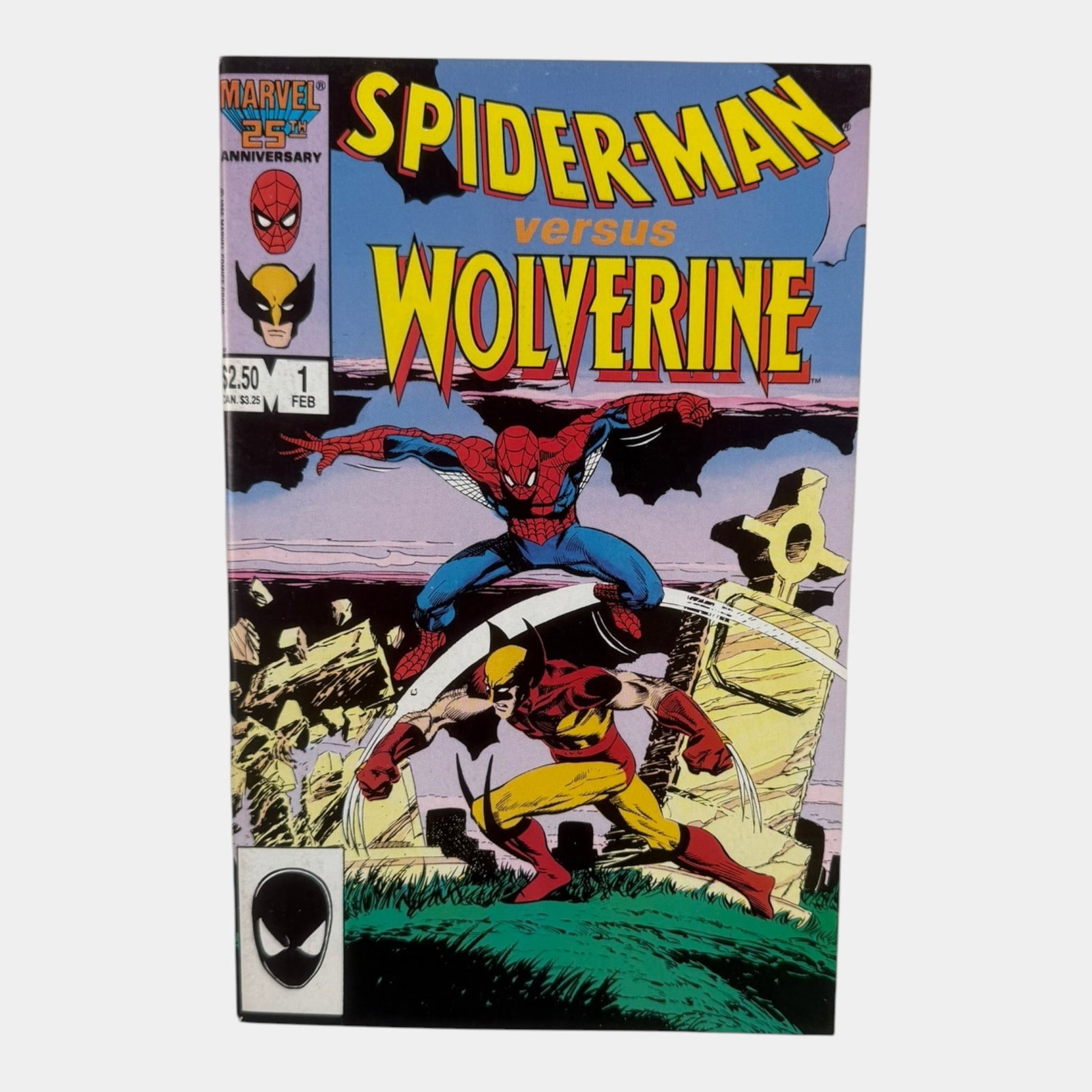 Spider-Man Versus Wolverine #1 High Grade Copper Age Key Comic Marvel Comics (1 of 9)