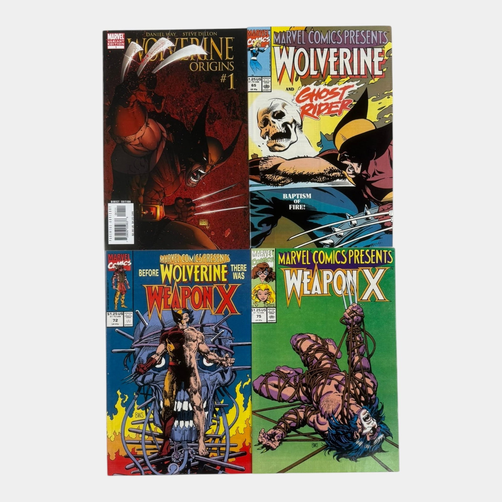 Wolverine Origins #1 & Marvel Comics Presents #65, 72, 75 High Grade Key Comic Books Marvel Comics (1 of 2)