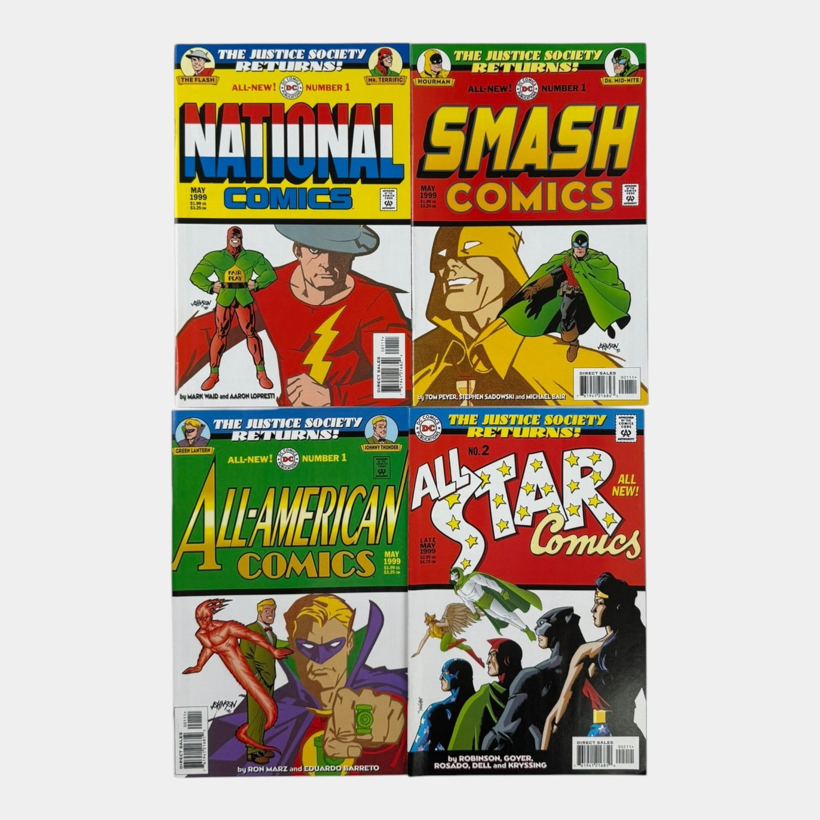 National Comics #1, Smash Comics #1, All Star Comics #2 All-American Comics #1 Facsimiles Comic: Professional, fast, and affordable in house shipping available for all items. For higher resolution images please visit bid.craftedauctions.com National Comics #1, Smash Comics #1, All Star Comics #2 