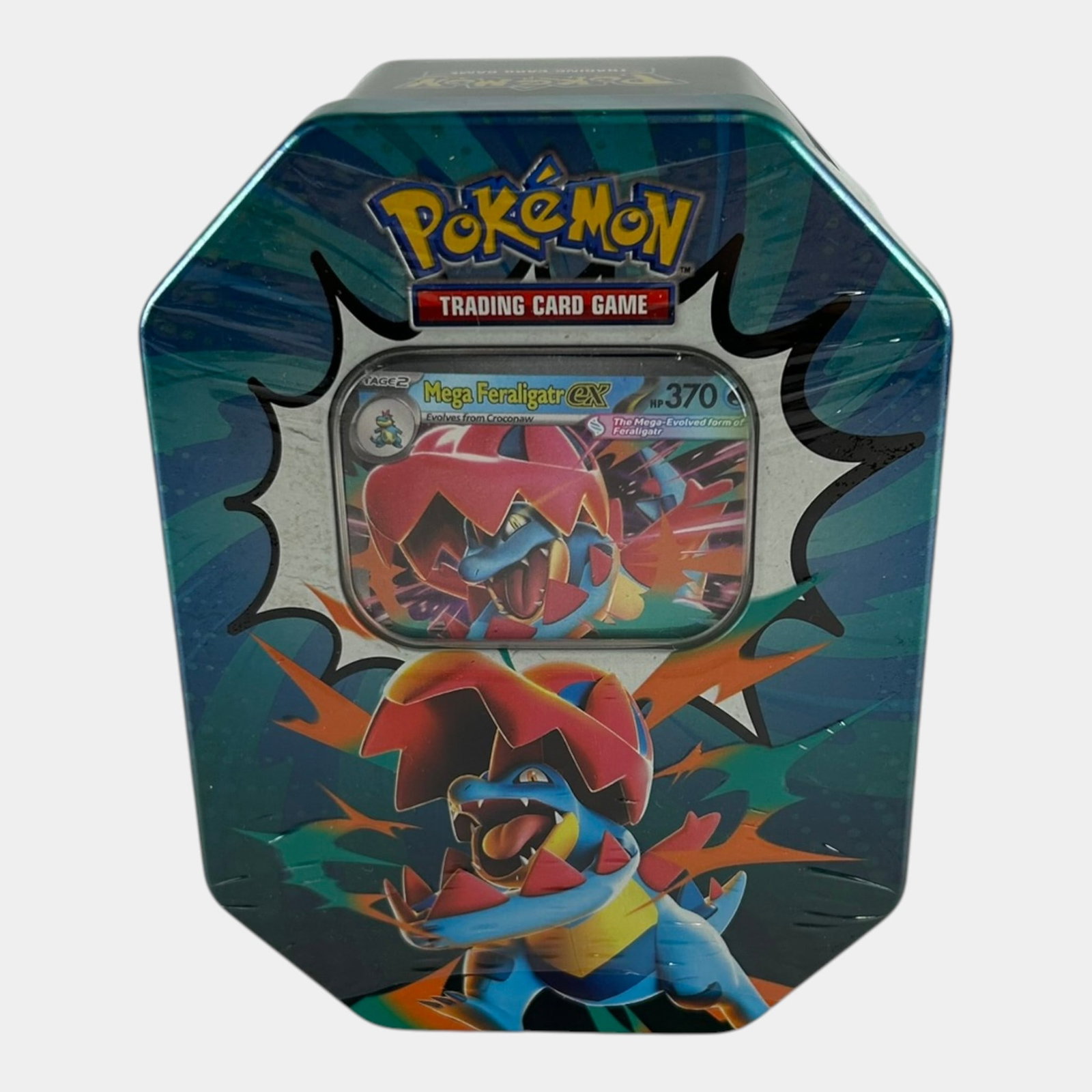 Pokemon Mega Evolution Ascended Heroes Mega Feraligatr ex Tin Factory Sealed (1 of 6)
