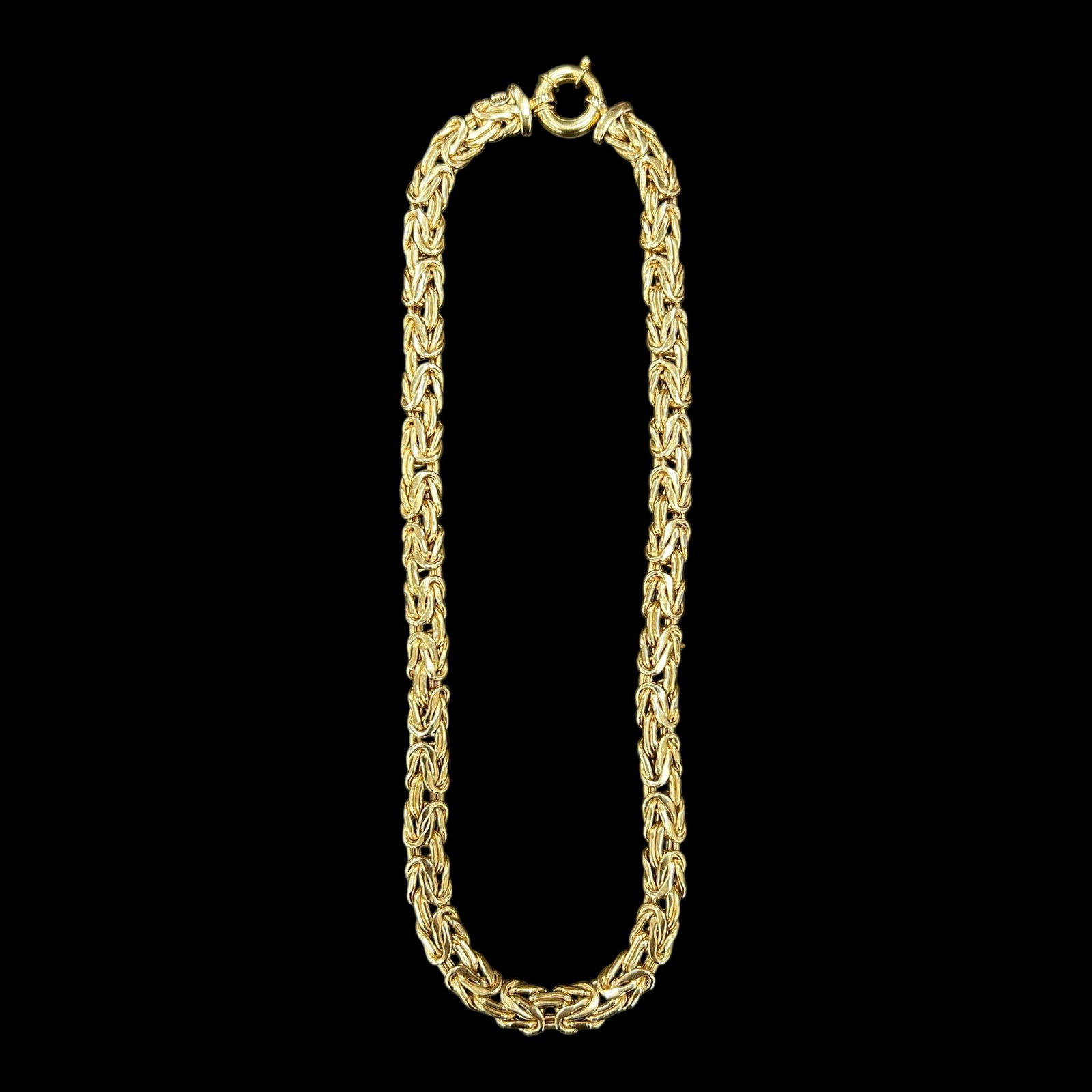 Michael Anthony 14K Yellow Gold Large 53 Gram Byzantine Link Chain Necklace: Professional, fast, and affordable in house shipping available for all items. For higher resolution images please visit bid.craftedauctions.com Michael Anthony 14K Yellow Gold Large 53 Gram Byzantine 