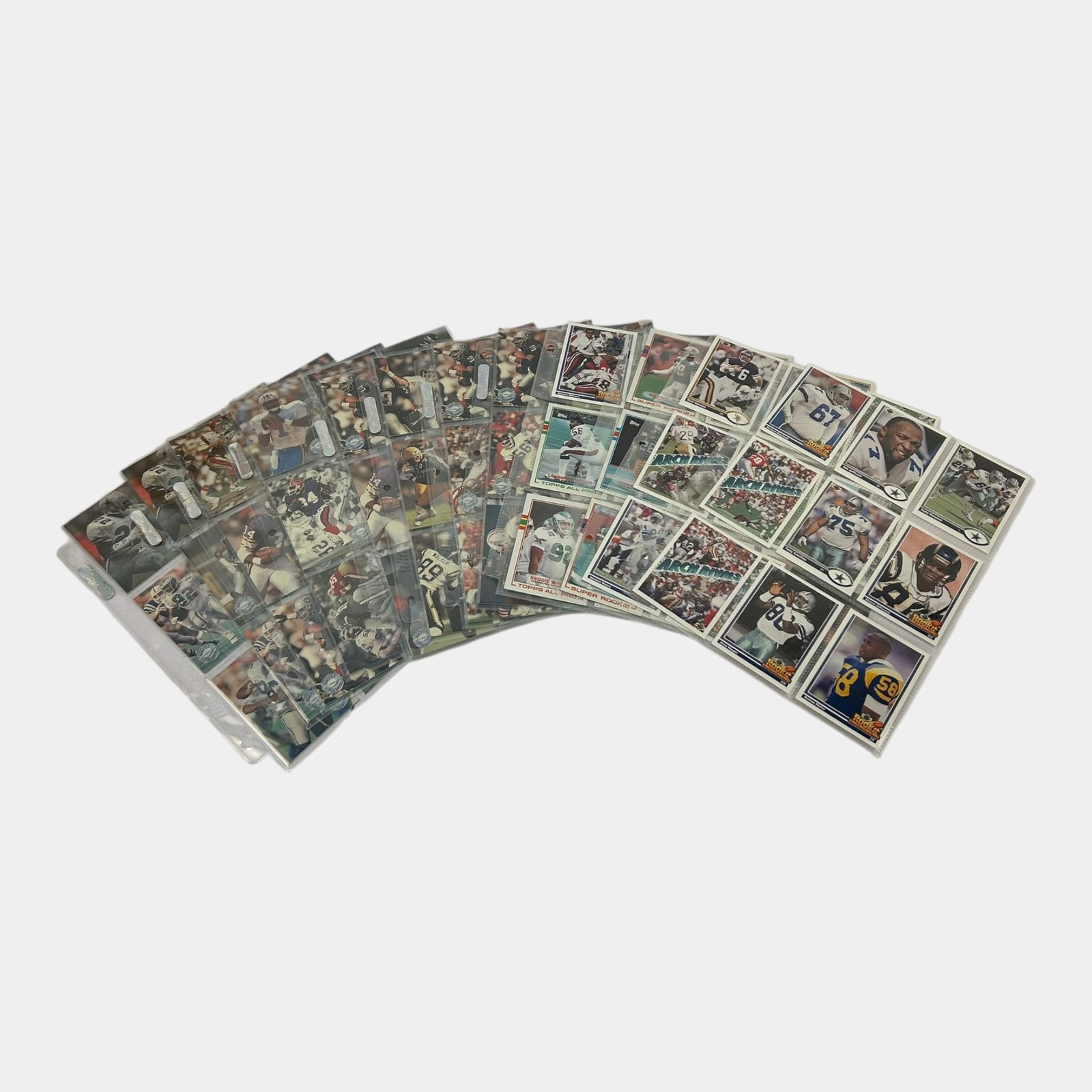 Pro Set Platinum, Upper Deck, & Topps NFL Sports Card Collection Binder Pages (1 of 13)