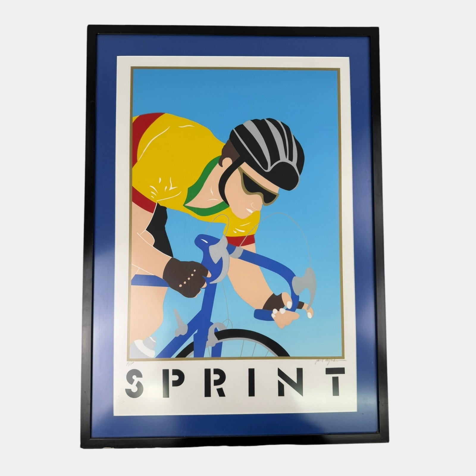 Phil Dynan (American, b.1948) "Sprint" Artist Proof Signed Framed Silkscreen Print: Professional, fast, and affordable in house shipping available for all items. For higher resolution images please visit bid.craftedauctions.com Phil Dynan (American, b.1948) "Sprint" Artist Proof Sign