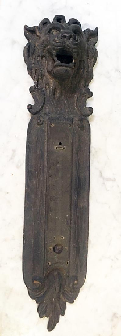 Antique Golden Oak Thermometer (1 of 4)