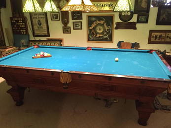 Vintage Brunswick Balke Collender Co. Pool Table