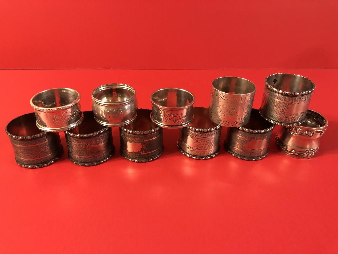 Sterling Napkin Rings: Set of Sterling Silver Napkin Rings