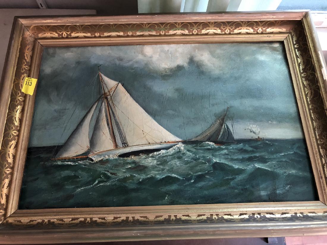 Double Oil Paintings on Board (1 of 6)