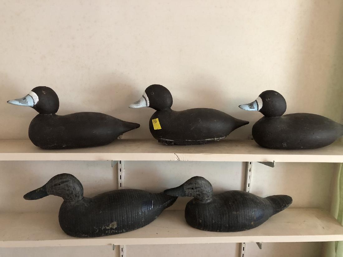 5 Wooden Carved Duck Decoys (1 of 3)
