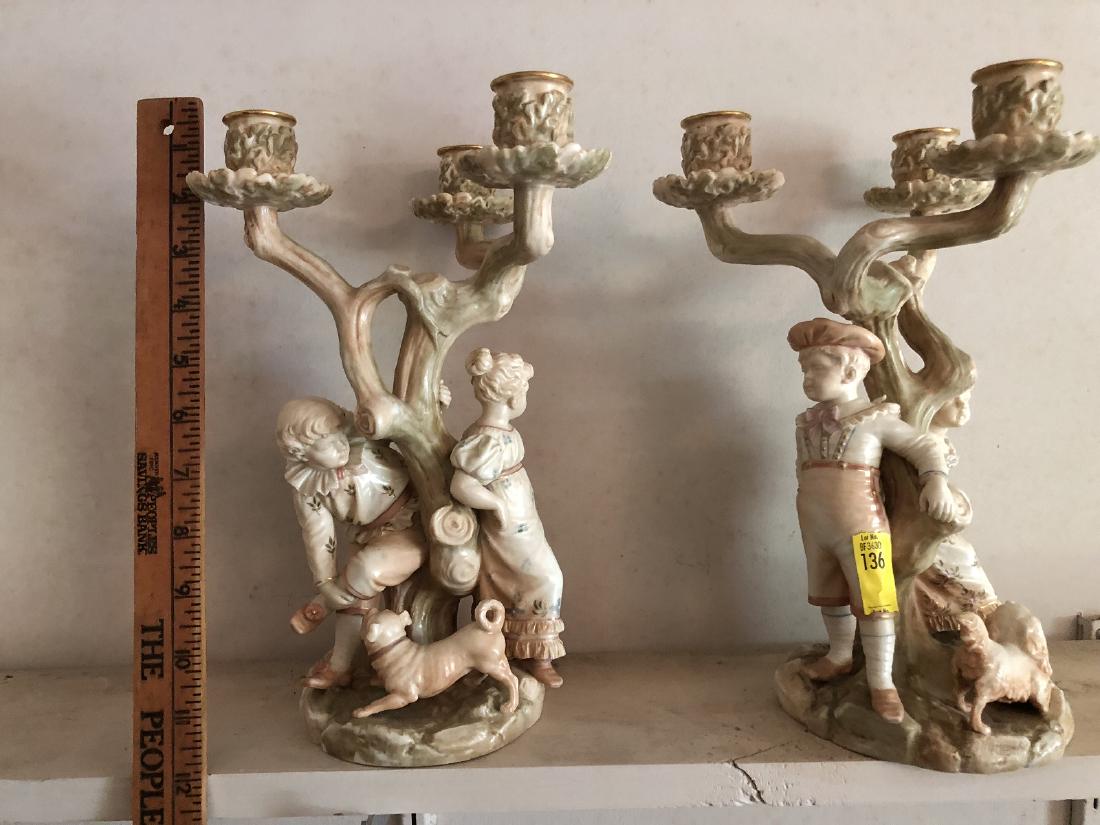 Pair of Royal Worcester Candelabras (1 of 4)