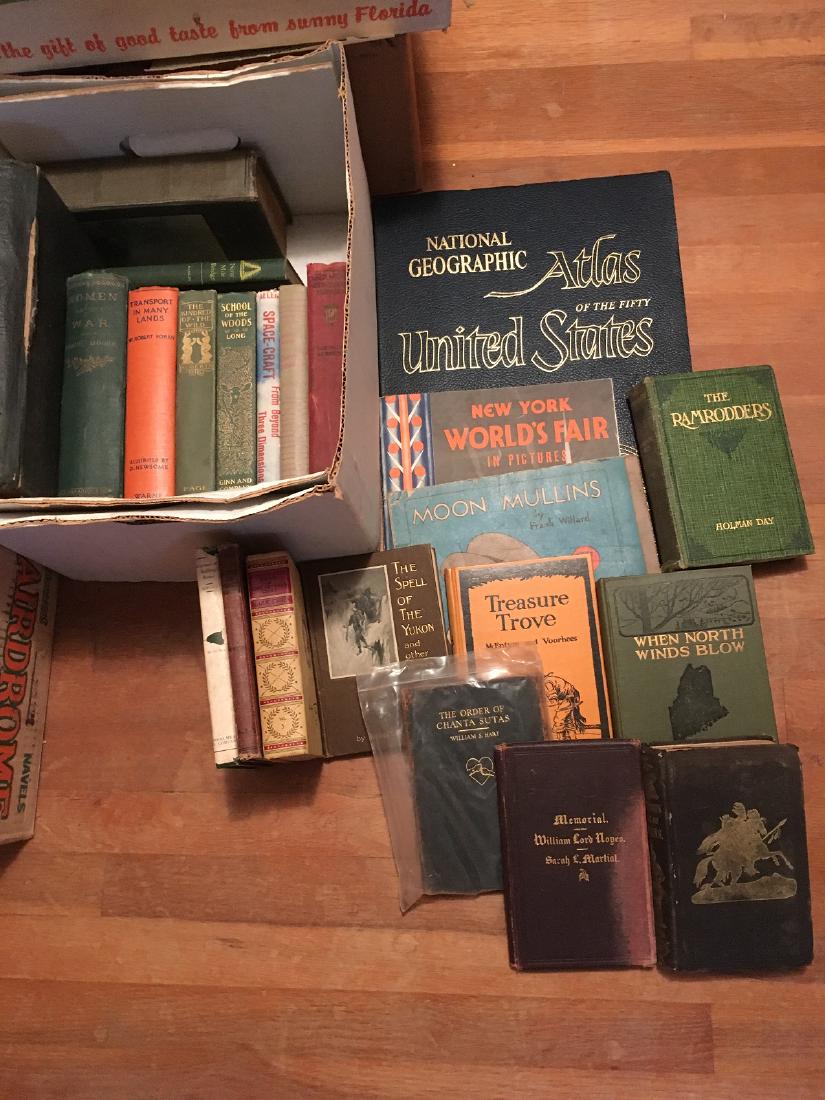 23 Collectible Books: 23 Collectible estate books including early, first and limited editions, and signed. The Order of Chanta Sutas by William hart, 1925, Limited Edition #192; Nine Mimle Bridge, Three Years in the Main W