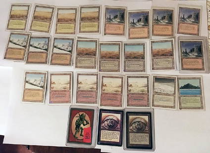 26 Rare MTG Cards: 26 Magic The Gather Cards including: 4 Savannah Cards, 3rd Edition/Revised, Land, Forest Plains, Artist: Rob Alexander. 5 Plateau Cards, 3rd Edition/Revised, Land, Mountain Plains, Artist: Cornelius B