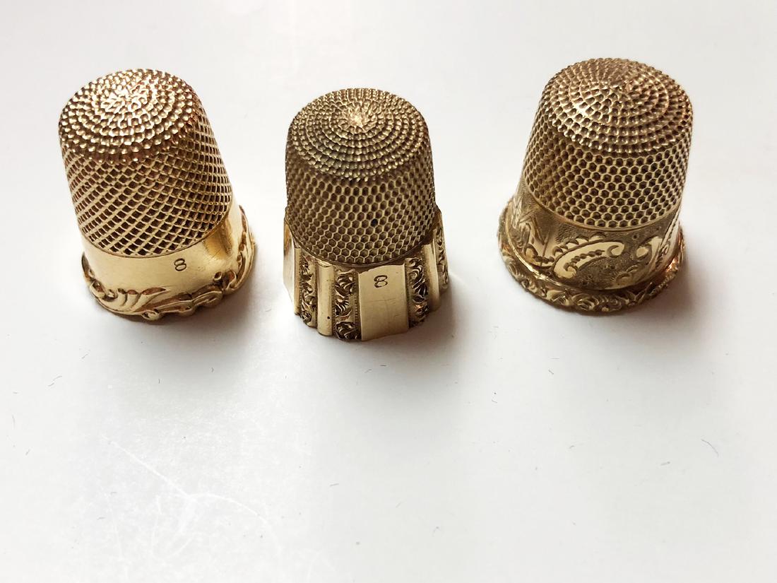14kt Gold Victorian Thimbles (1 of 8)