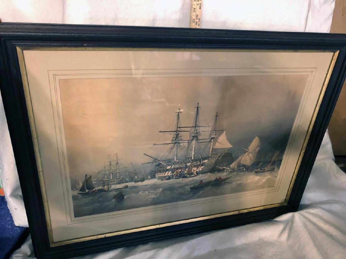 Framed Sailing Lithograph (1 of 7)