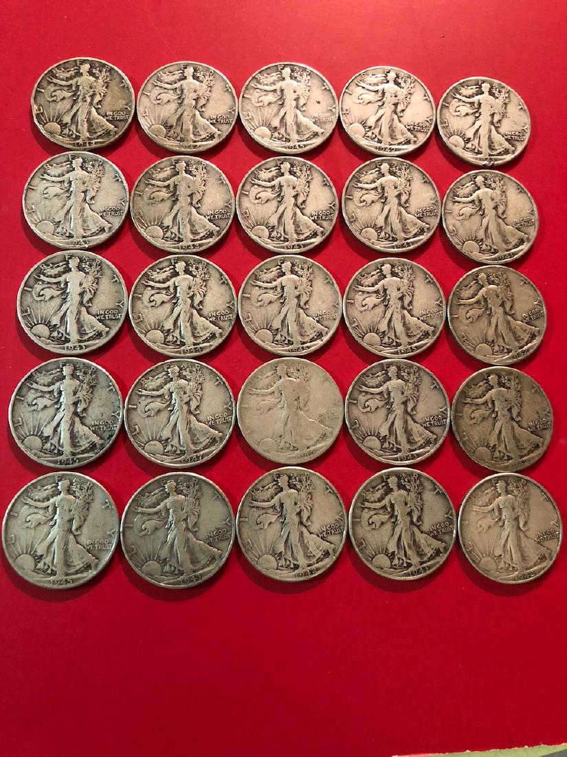 25 Standing Liberty Half Dollars (1 of 10)