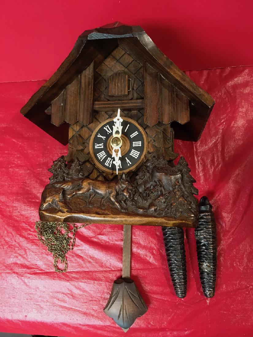 Black Forest Carved Cuckoo Clock (1 of 6)