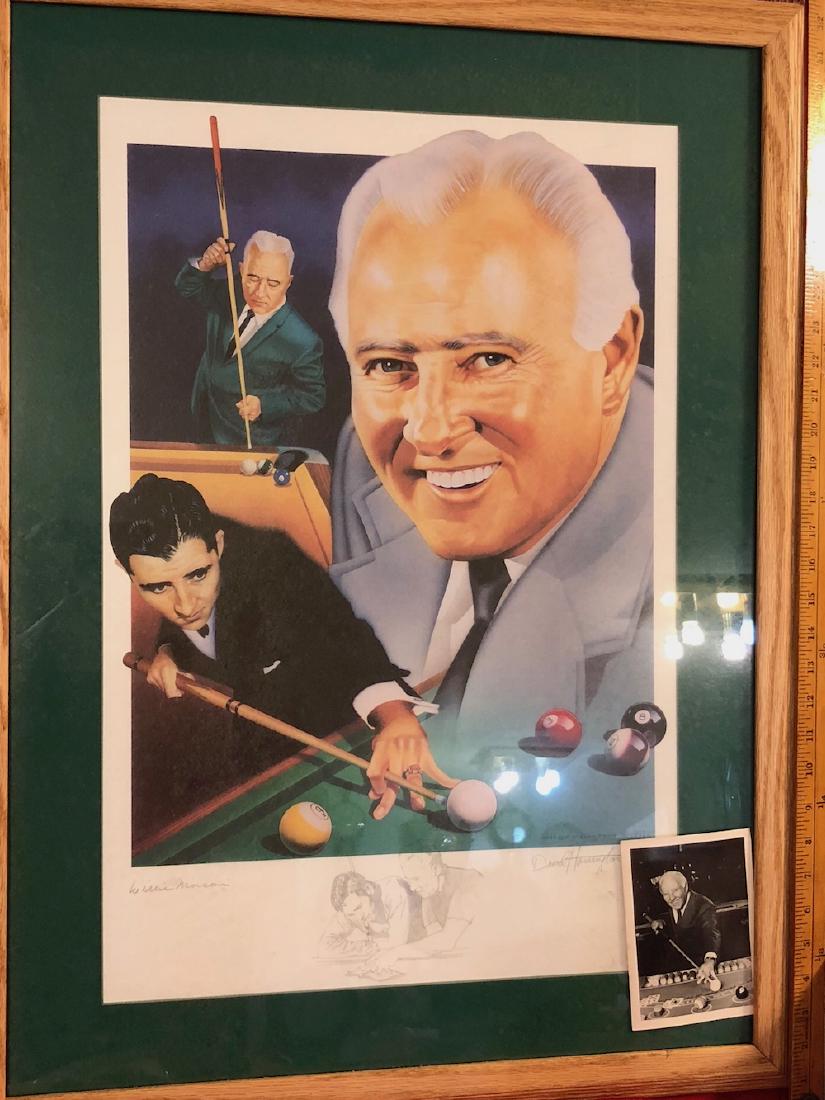 Billiards Willie Morconi Original: Billiards Willie Morconi original, signed and dated.