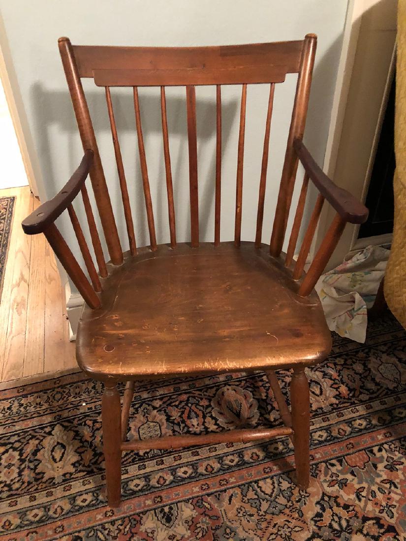 Early Windsor Chair: Early Windsor Chair, possibly Tiger and Figured Maple