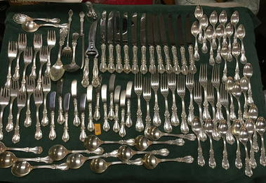 Reed & Barton Burgundy Sterling Silver Flatware Set