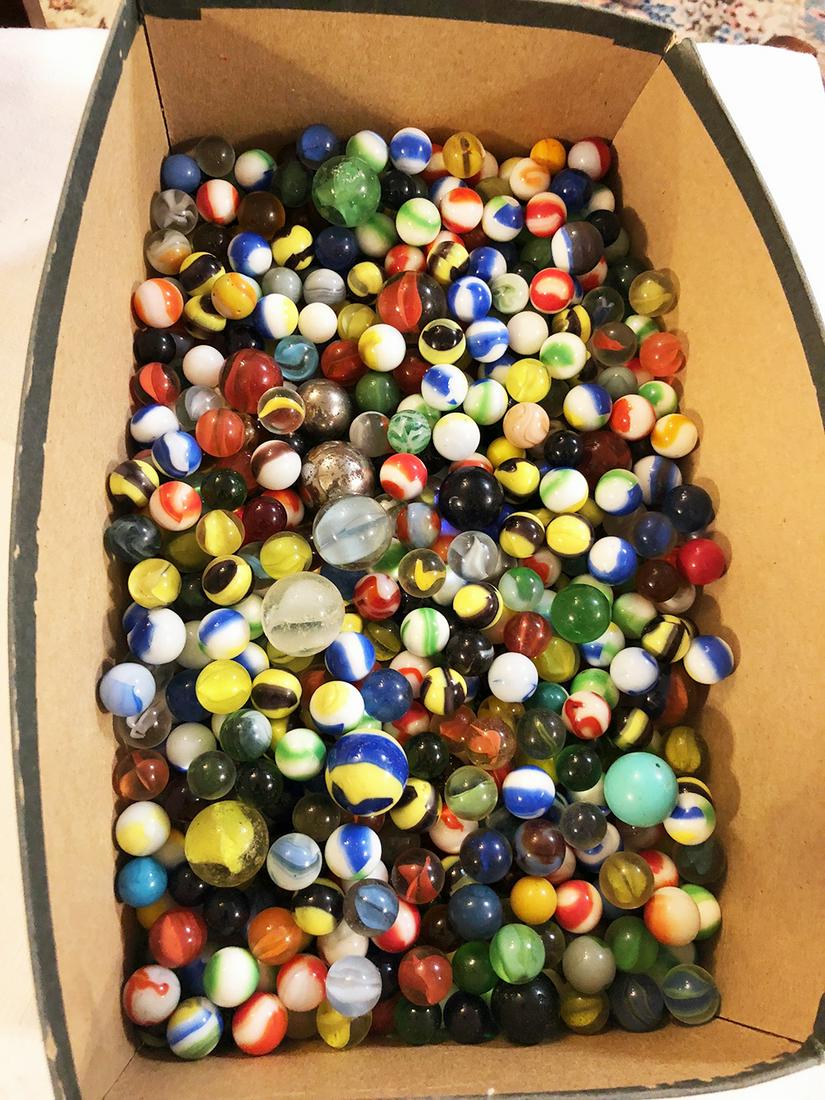 Glass Marble Collection: Estate collection of glass marbles.
