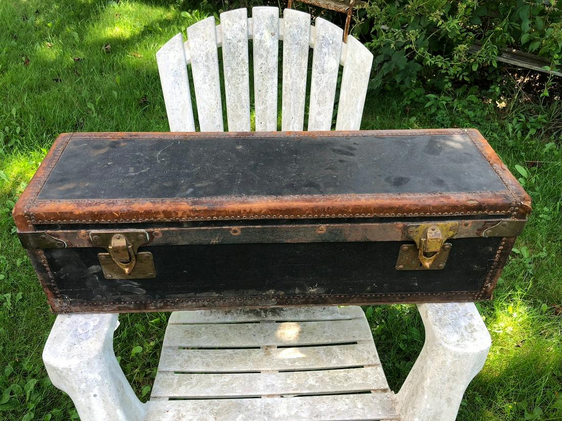 Early Trunk: Early trunk made by Headly and Farmer Co., Newark, New Jersey. Unusual size.