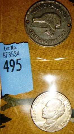 1953 Cuba Silver Coin/1943 New Zealand Coin