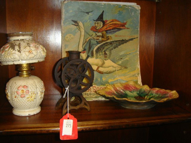 MOTHER GOOSE BOOK MINTURE OIL LAMP MAGOLICA: DISH MINTURE CASTIRON COFFEE GRINDER