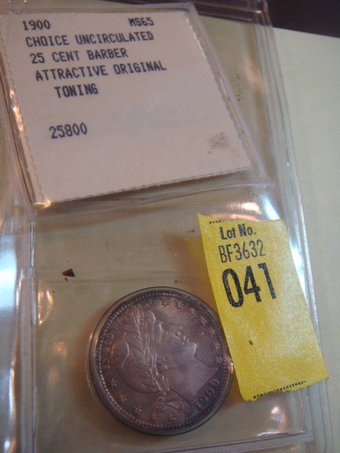1900 Choice Uncirculated 25 Cent Barber Coin: 1900 Choice Uncirculated 25 Cent Barber Coin