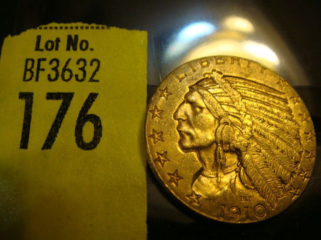 1910 5 Dollar Indian Head Gold Coin: 1910 5 Dollar Indian Head Gold Coin