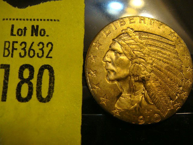 1910 5 Dollar Indian Head Gold Coin: 1910 5 Dollar Indian Head Gold Coin