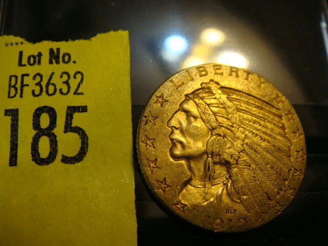 1912 5 Dollar Indian Head Gold Coin: 1912 5 Dollar Indian Head Gold Coin