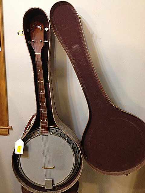 Kay Banjo with Hard Case.: Kay Banjo with hard case. Measures 35" tall x 13" wide.