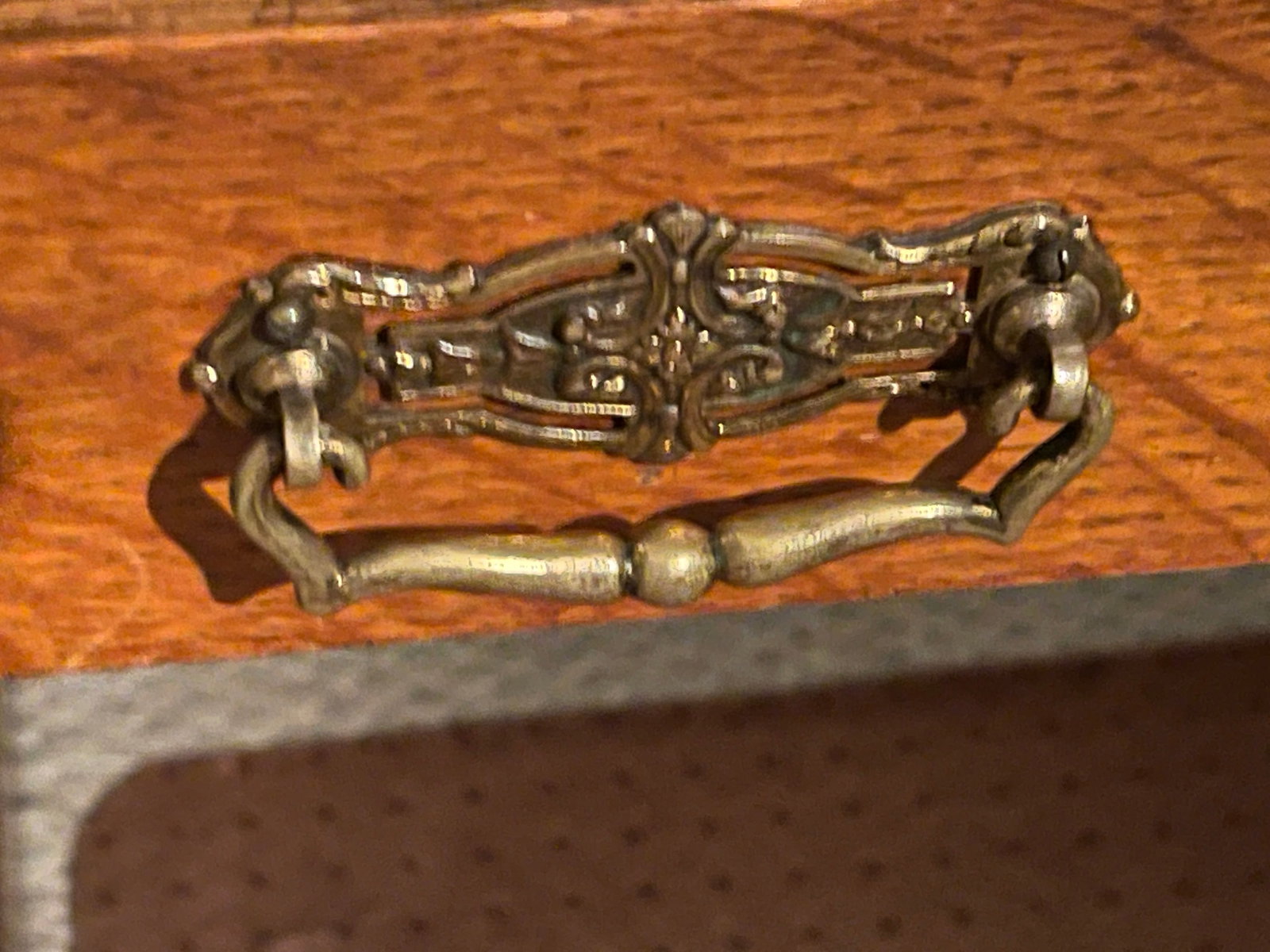 English Leathertop Writing Desk (1 of 6)