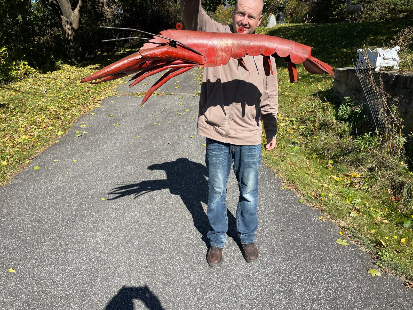 Metal Lobster Decor: description
