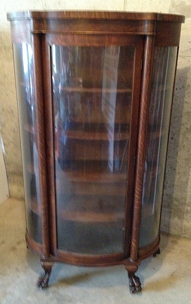 1 Door Curved Glass Curio Cabinet Dec 08 2013 Tim S Inc