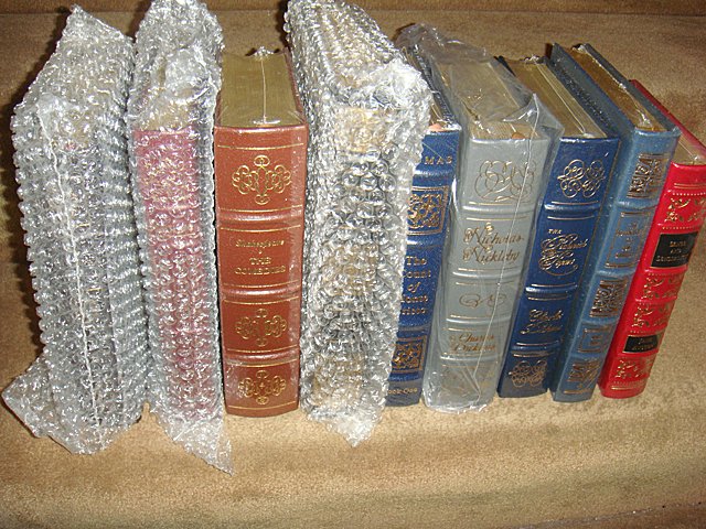 9 Estate Books: 9 Estate Books. Beautifully bound with gold lettering on spines, some still in plastic shrink wrap and bubble wrap packaging. This set of classic literature includes: Sense & Sensibility, Jane Austen.
