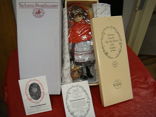 St. Jude Item: "Little Red Riding Hood" Doll: To Benefit St. Jude Children's Research Hospital; Heroines from the Fairy Tale Forests of the Brothers Grimm collection, "Little Red Riding Hood" Doll from Ashton-Drake Galleries, Edwin M. Knowles Chi