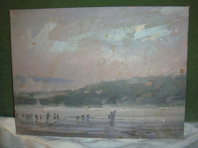 St. Jude Item: Gary Fifer Painting: To Benefit St. Jude Children's Research Hospital; American Listed Artist Gary Fifer, landscape painting on board, signed G. Fifter. Measures 9" x 12". Gary Fifer is an American Listed Artist and some 