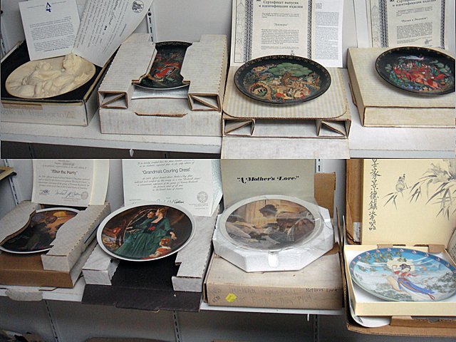 St. Jude Item: 8 Collectors Plates: To Benefit St. Jude Children's Research Hospital; 8 Collector's Plates including 4 Russian Motif, Mother and Child, 2 Norman Rockwell, and Geisha Girl Japanese Motif. These plates are all in their ori