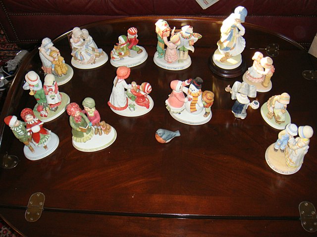 St. Jude Item: "Holly Hobbie" Figurine Lot: A portion of the proceeds for this item will go to Benefit St. Jude Children's Research Hospital; 15 Holly Hobbie figurines, many are Christmas ones! We have been collecting for St. Jude Children's Re