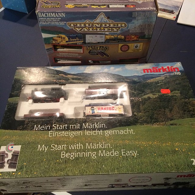 Train Set Lot: Marklin Beginners Train Set-MIB; Thunder Valley by Bachmann train set - MIB.