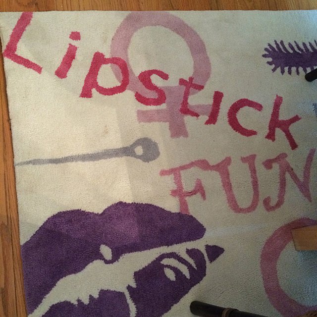 Lipstick Pop Art Area Rug: Lipstick Pop Art Area Rug, measures Approx. 6 x 8