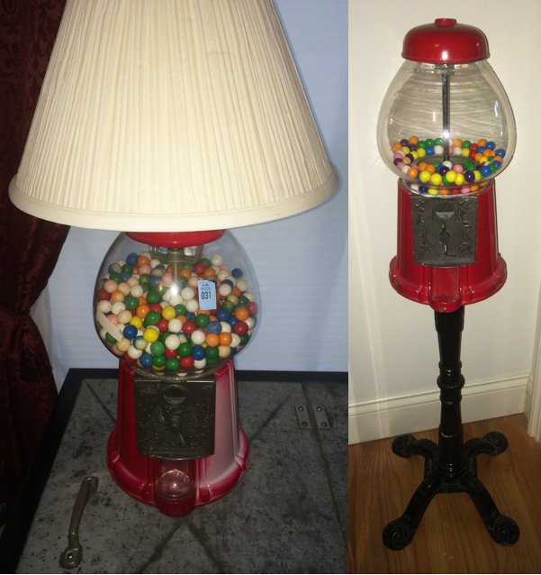 Lamp And Floor Stand Gumball Machine