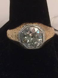 Antique Men's Solitaire 2.5ct Diamond Ring