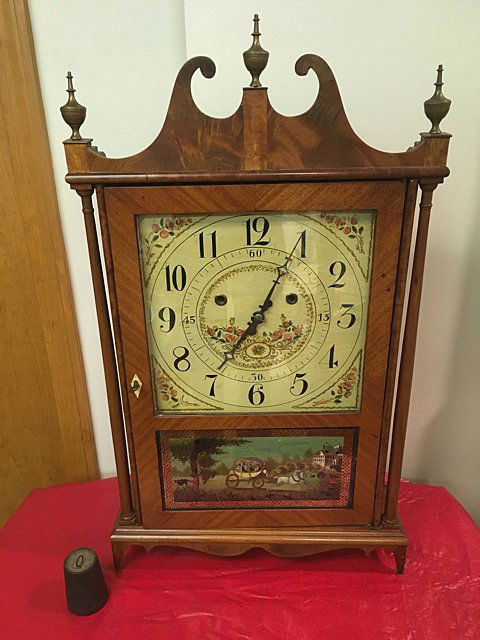 Silas Hoadley "Upside Down" Pillar and Scroll Clock (1 of 7)
