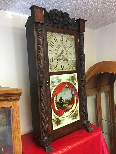Rodney and Brace Carved Mahogany Shelf Clock (1 of 10)