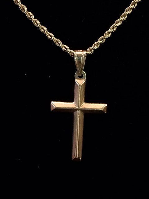 14kt Gold Cross and Chain (1 of 4)