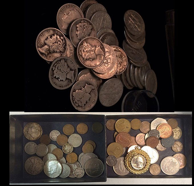 34 Silver Dimes and Mixed Coins (1 of 7)