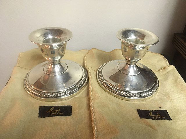 Sterling Silver Candle Holders (1 of 4)